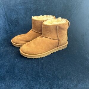 UGG Tan Sheepskin Ankle Boots